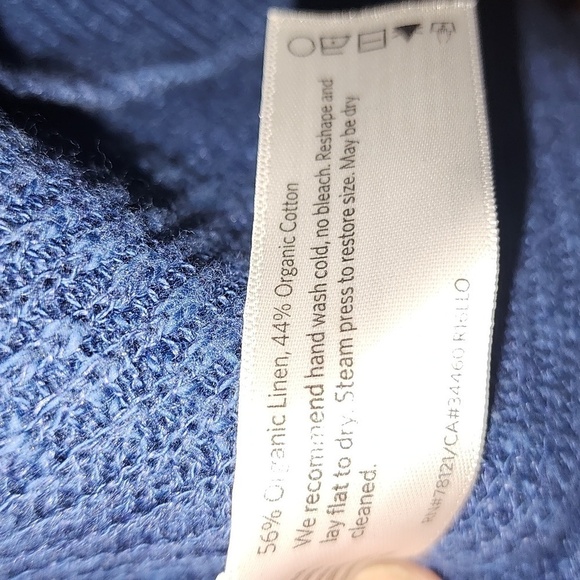 Eileen Fisher Sweater Dress Organic Linen & Cotton Blend Size Small Petite Shift - Picture 7 of 8